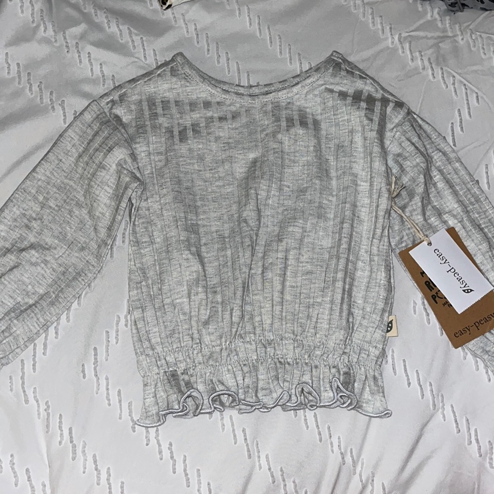 Easy peasy grey long sleeve shirt